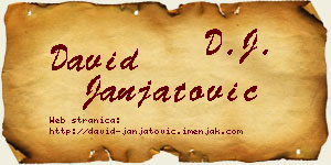 David Janjatović vizit kartica